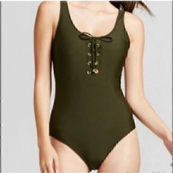 Mossimo Supply Co. Other - Mossimo Green One Piece Lace Front
